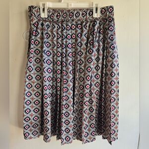 Ava Multicolor Geometric Skater Skirt Medium